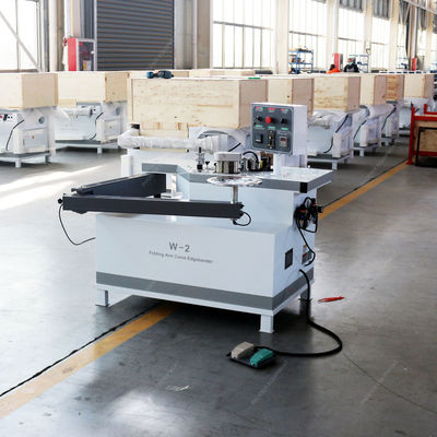 10.8m/min Velocidade de alimentação do painel Máquina de bandagem de borda de mini braço dobrável para painel de PVC MDF