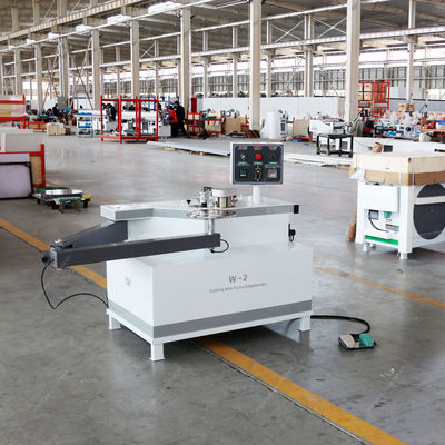 10.8m/min Velocidade de alimentação do painel Máquina de bandagem de borda de mini braço dobrável para painel de PVC MDF