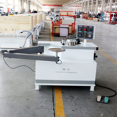 10.8m/min Velocidade de alimentação do painel Máquina de bandagem de borda de mini braço dobrável para painel de PVC MDF
