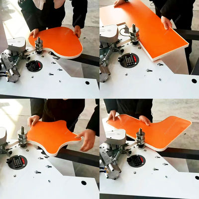 Métodos de trabalho Máquina de banda de borda totalmente automática para curvas de braço dobrável