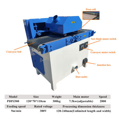 Máquina de serragem multi-lâmina para corte circular horizontal em lojas de materiais de construção