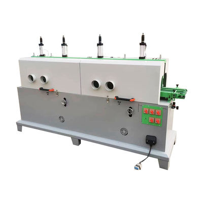 Máquina de lixação automática avançada de blocos de madeira de quatro lados com rolos de pressão dupla