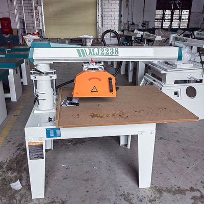 MJ2236 Máquina de corte de madeira de braço de roqueiro pequeno e universal com balança de ângulo de balanço incorporada