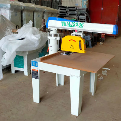 MJ2236 Máquina de corte de madeira de braço de roqueiro pequeno e universal com balança de ângulo de balanço incorporada
