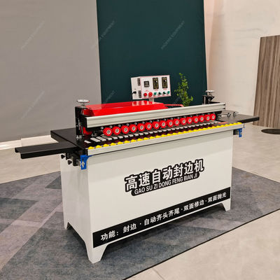Máquina de bandagem de borda multifuncional de madeira industrial automática de recorte fino para madeira compensada