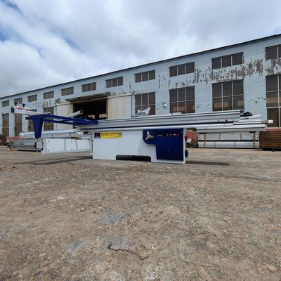 Trabalhos de construção 1300mm Máquina de serrar painel de mesa deslizante com tamanho de mesa 3200X375MM