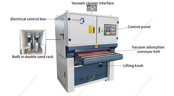 R-R1000 Sander de adsorção a vácuo de trabalho pesado de madeira com tamanho de saco de areia 1020 * 2000mm