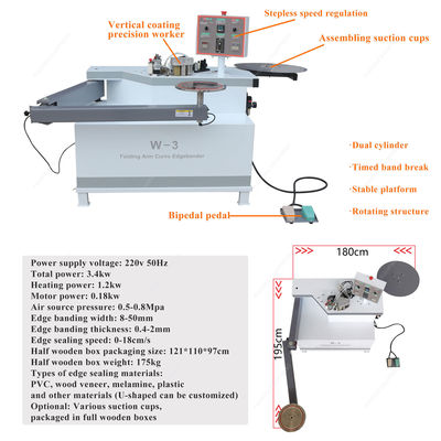 10.8m/min Velocidade de alimentação do painel W3 Máquina automática de bandagem mini-borda para trabalhos de madeira