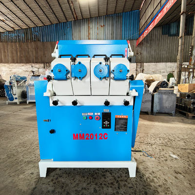MM2012C Máquina de Polido Automático de Quatro Cintos de Precisão para Lixação de Rodas Redondas de Madeira