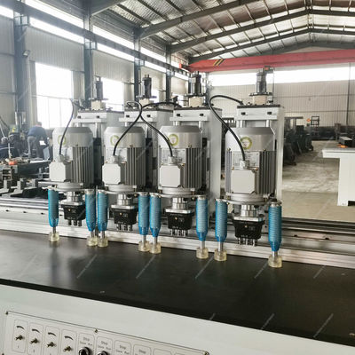 Quatro cabeças de forma elíptica de dobradiça Jig de perfuração de painéis de madeira buracos Puncher fresadora máquina