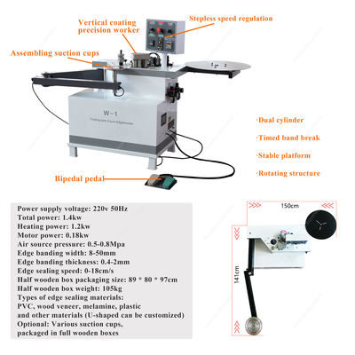 Fácil de operar W-1 Automática de Trabalho de Madeira de Curva de Banda de Margem Pequena para Casa