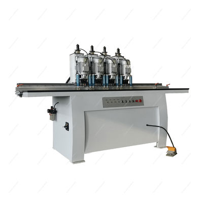Máquina de perfurar madeira vertical de 600 kg para dobradiças de portas de armários Pressão de ar controlada
