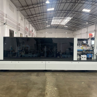 Máquina de trabalhos de madeira de 12kW de potência Bandagem e aparamento de bordas com colagem e limpeza automática