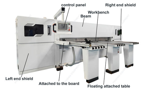 Máquina de serragem de feixe de painel computadorizada de alta velocidade com diâmetro de lâmina de serra principal de 360 mm