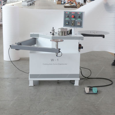 Máquina portátil automática de colagem de bordas para folheado curvo e tiras de madeira maciça