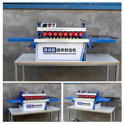 Máquina de bandagem de borda para trabalhos de madeira Mini curva automática e linha reta duplo propósito