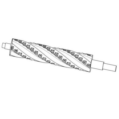 30° Bevel de corte 14*14*2 Faca espiral de carpintaria com cortador de liga de planeamento de quatro lados
