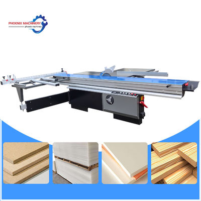 Máquina de Fabricação de Madeira Phoenix Precision, Serra de Mesa Deslizante de Dupla Lâmina para Corte de Madeira
