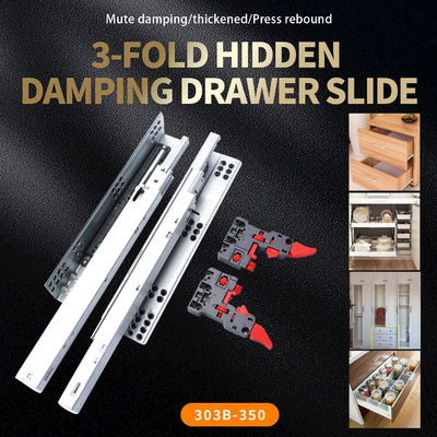 Armário de Abaixo da gaveta Três Pontos Escondidos Buffer Slide Mail Packing 370mm Min Profundidade do armário