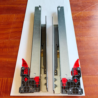 370mm profundidade do armário escondido fundo montagem drawer slides com fechamento suave e empurrar aberto