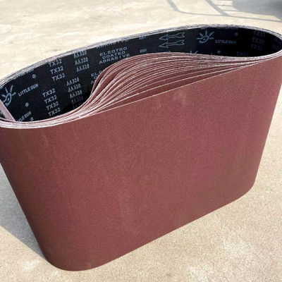 Cinturão de lixa para polir e remover ferrugem Boa flexibilidade e maior duração em vermelho