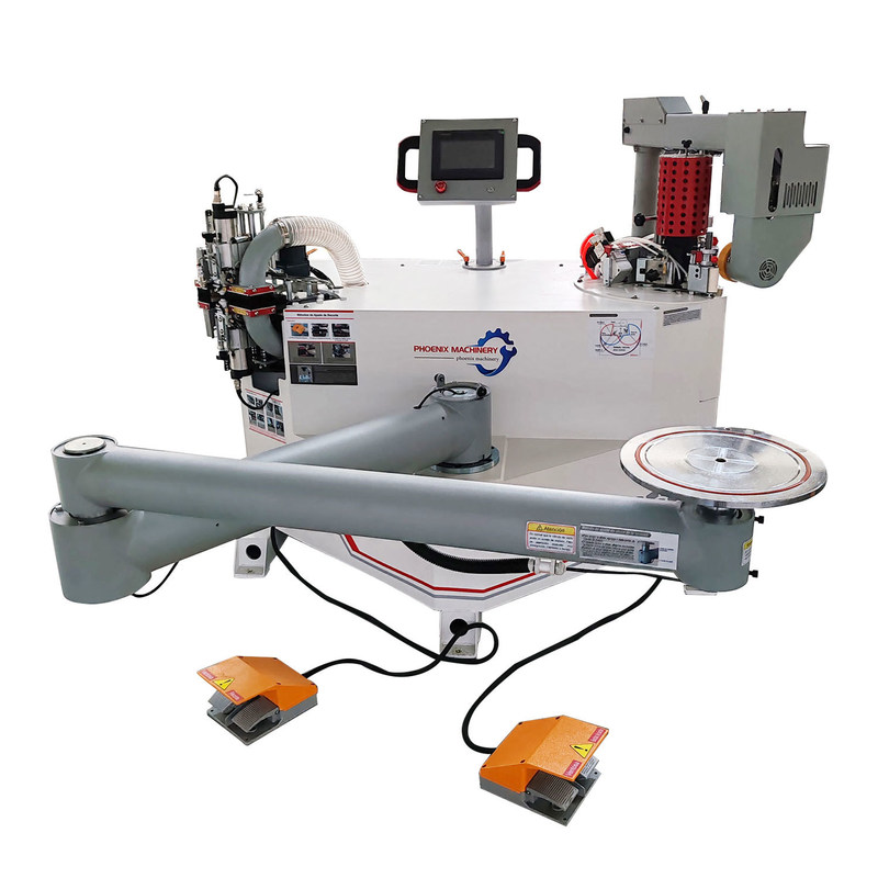 KN-700-3 EVA PUR Glue Pot Precision Docking Straight Curve Rocker Máquina de Bandagem Automática de Borda