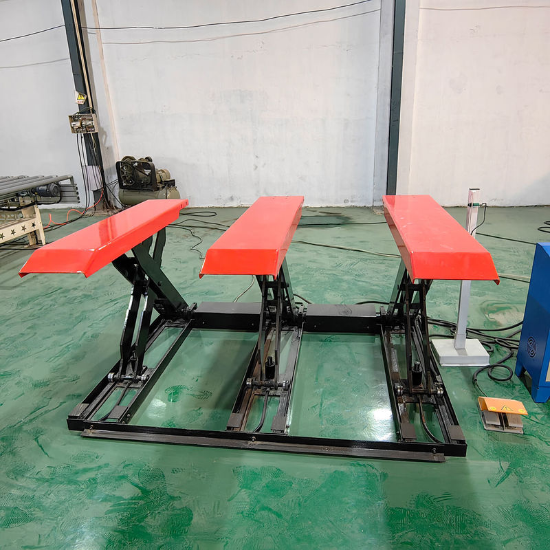 PSLE6 3000kg Plataforma elétrica fixa do tipo E, elevador de tesoura 6 cilindros de óleo e design
