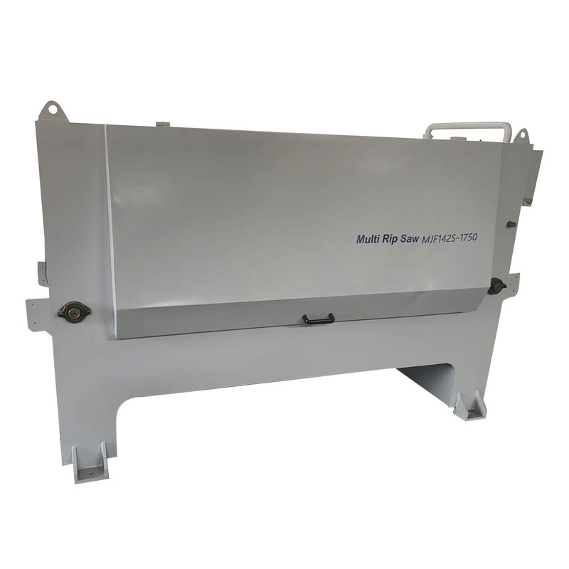 MJF142-1750 Serradora pesada para corte de tábuas de madeira para cortes múltiplos em estilo horizontal