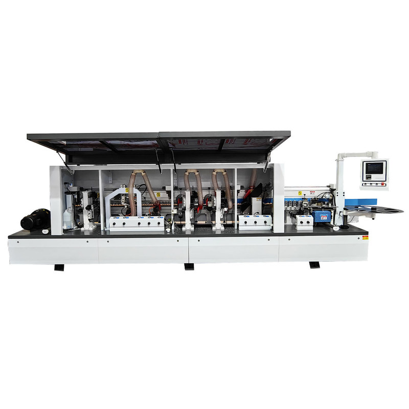 Máquina de banda de borda para painel de gabinete de porta de madeira largura Min. 80mm e função automática