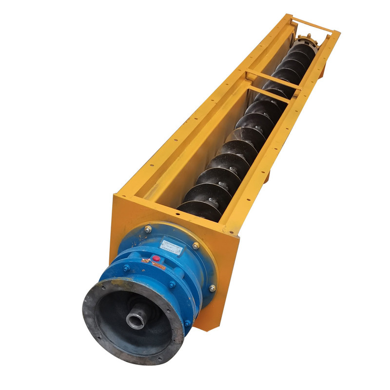 Transportador de parafuso de aço personalizado TDLXU330-5 com comprimento de 5900 mm e máquinas de chave de motor