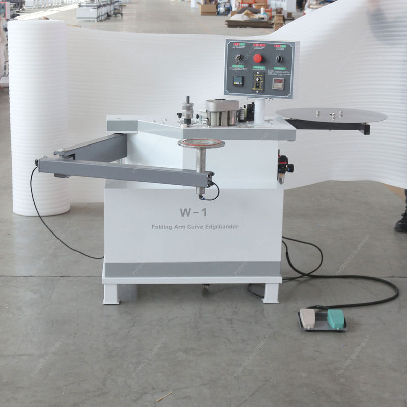 Máquina portátil automática de colagem de bordas para folheado curvo e tiras de madeira maciça